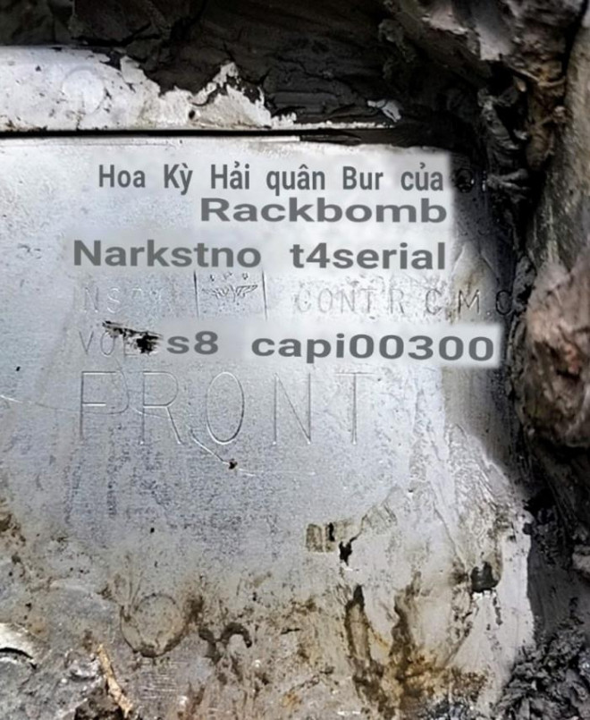 Bước đầu nhận định, đây là máy bay của quân đội Mỹ, thuộc lực lượng Hải quân, Phi đoàn khu trục 514 (trong thời kỳ chiến tranh), nhưng chưa xác định được kiểu loại.