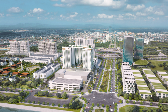 Dự án có shophouse khối đế hưởng trọn ưu điểm với mặt tiền hướng ra các trục đường huyết mạch