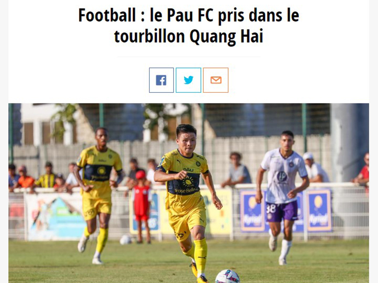 Bóng đá - Báo Pháp phấn khích ví Quang Hải như &quot;cơn lốc&quot;, Pau FC giữ đôi chân trên mặt đất