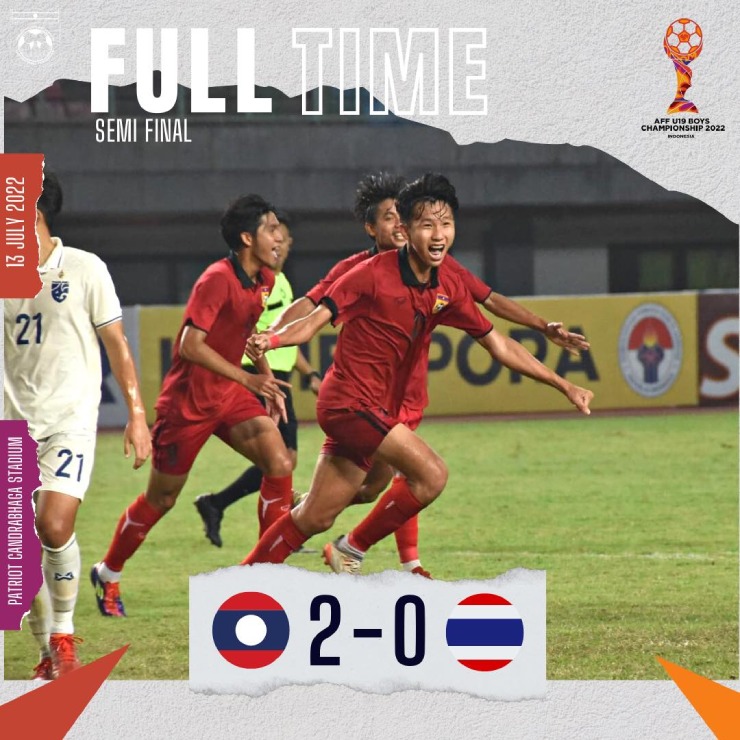 U19 Lào tạo "địa chấn" khi đánh bại U19 Thái Lan, lần đầu vào chung kết giải U19 Đông Nam Á