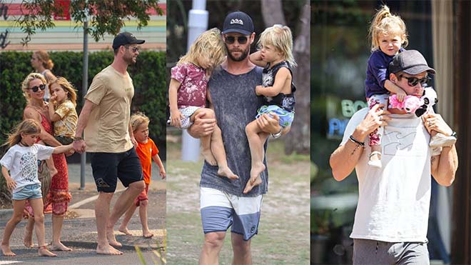 Các con của tài tử Hemsworth đã quen mặt với người hâm mộ&nbsp;và nhiều lần xuất hiện qua ống kính truyền thông.