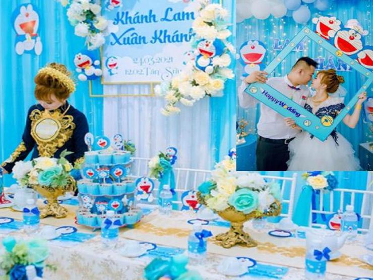 Bạn trẻ - Cuộc sống - Cô dâu Bạc Liêu cuồng Doraemon tổ chức đám cưới ngập tràn mèo máy