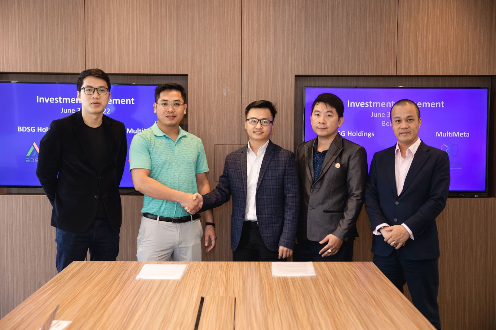 Thành phần tham dự chính trong buổi ký kết hợp tác đầu tư giữa BDSG Holdings và Multimeta Pte. Ltd (Ảnh: NVCC)