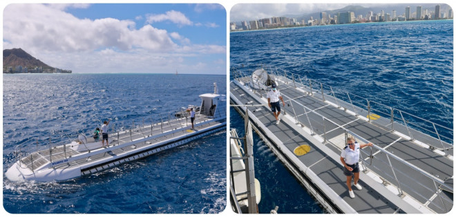 Tàu chuẩn bị lặn xuống đại dương