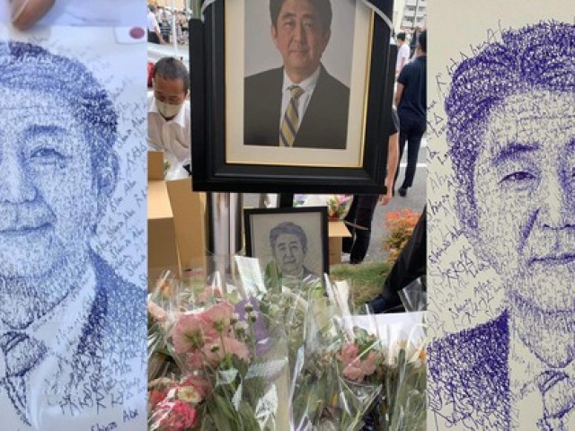 Bạn trẻ - Cuộc sống - Thực tập sinh Hà Tĩnh dành trọn tâm huyết khắc họa chân dung cố Thủ tướng Nhật Bản