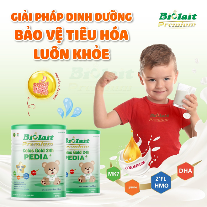 Biolait Premium Colos Gold 24H PEDIA +: Chứa đựng những đại dưỡng chất giúp trẻ phát triển đạt chuẩn - 2