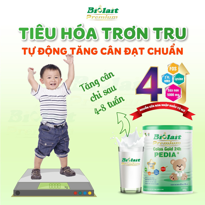 Biolait Premium Colos Gold 24H PEDIA +: Chứa đựng những đại dưỡng chất giúp trẻ phát triển đạt chuẩn - 3