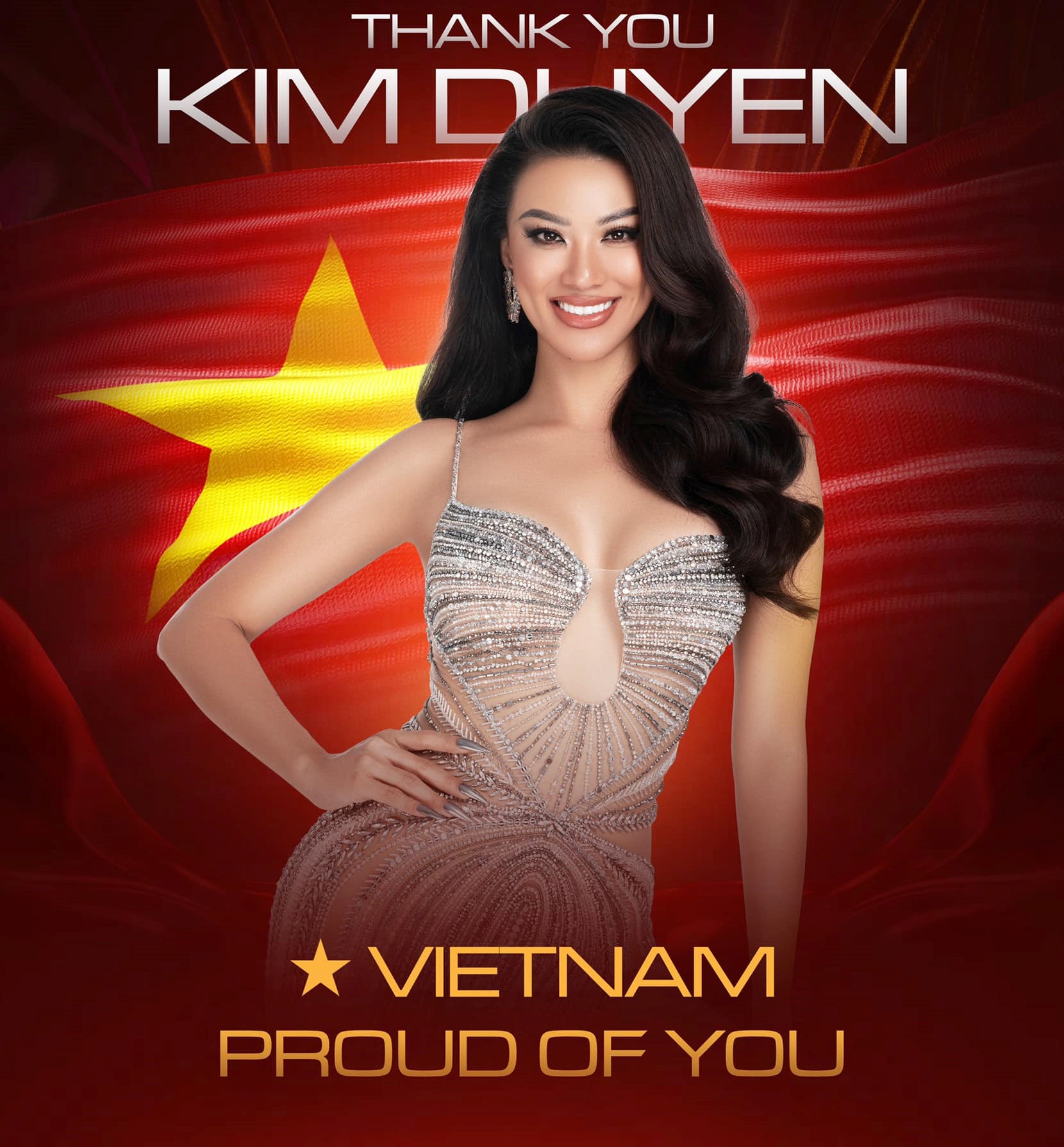 Sau khi tham gia hoa Hoa hậu Hoàn vũ, Kim Duyên tiếp tục đến với Hoa hậu Siêu quốc gia.