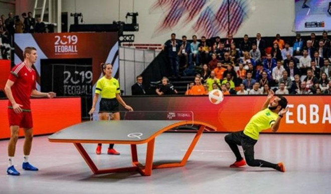 Teqball, môn thể thao thi đấu biểu diễn ở SEA Games 32, không tính huy chương. Ảnh: K.T