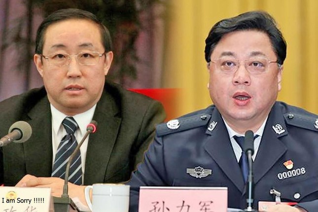 Phó Chính Hoa (trái) và Tôn Lục Quân thời còn đương chức