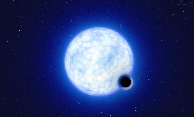 "Chân dung" lỗ đen vừa phát hiện và người bạn đồng hành - Ảnh: ESO