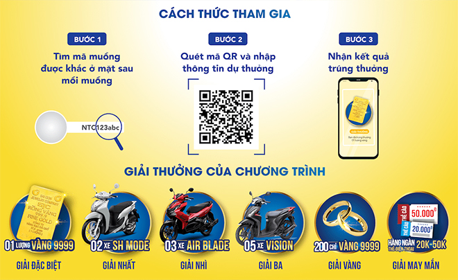 Tham gia “Quét mã trúng vàng, vươn tầm cao lớn” với các bước đơn giản để nhận được những phần thưởng vô cùng hấp dẫn
