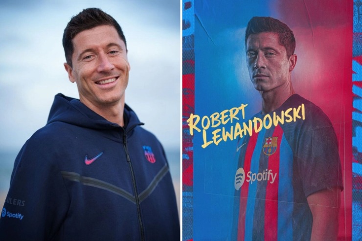 Hình ảnh đầu tiên của Lewandowski trong màu áo Barca