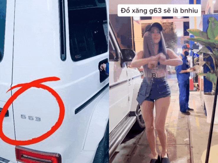 Đời sống Showbiz - Giá xăng giảm mạnh, "hot girl siêu xe" đổ đầy bình G63 nhưng gây tranh cãi vì điều này