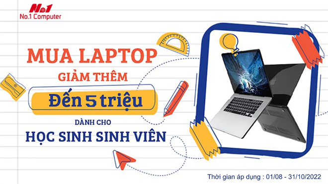 Laptop tới tay giảm ngay 5 triệu cho tân sinh viên 2022 tại No.1 Computer - 3