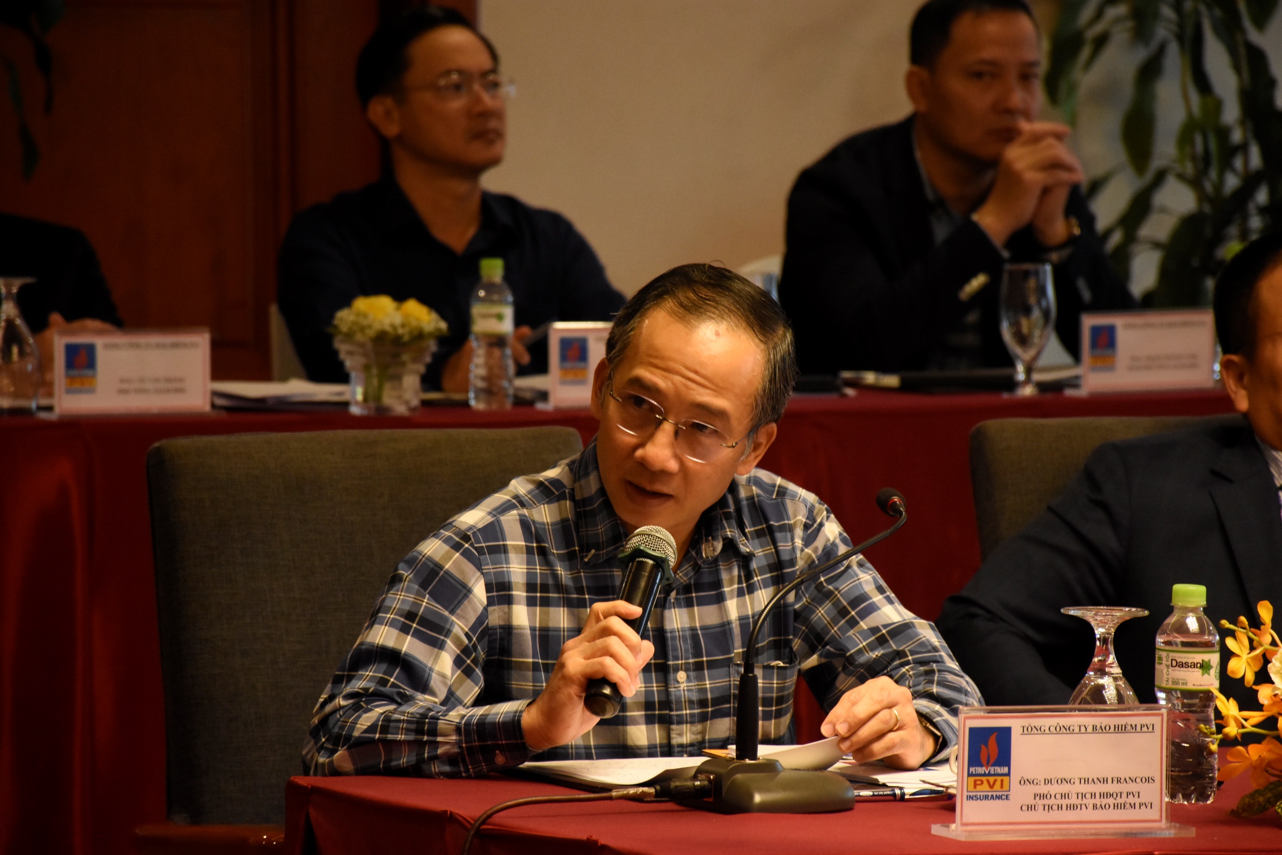 Chủ tịch HĐTV Bảo hiểm PVI Dương Thanh Francois phát biểu chỉ đạo Hội nghị