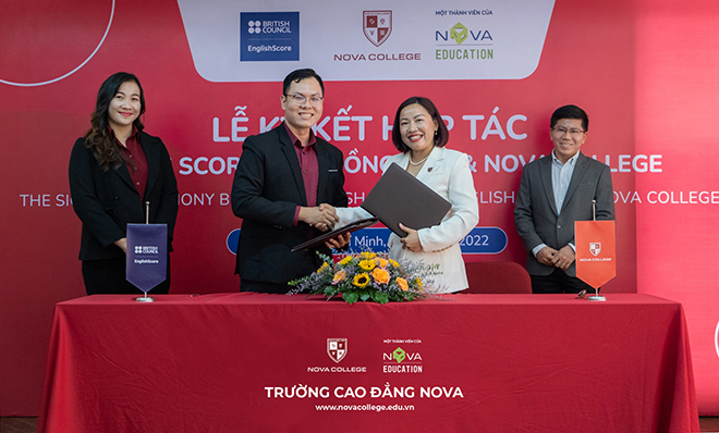 Nova College ký kết hợp tác cùng EnglishScore – Hội đồng Anh, nâng chuẩn tiếng Anh đầu ra cho sinh viên.