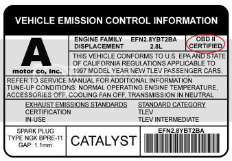 Tem thông tin tiêu chuẩn phương tiện - thường dán khu vực khung cửa lái