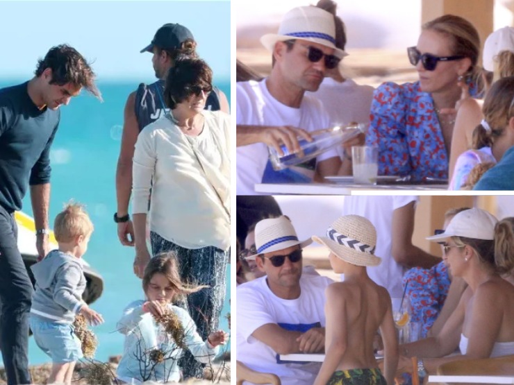 Federer du ngoạn Hy Lạp cùng vợ con: Ăn chơi vẫn không quên tennis