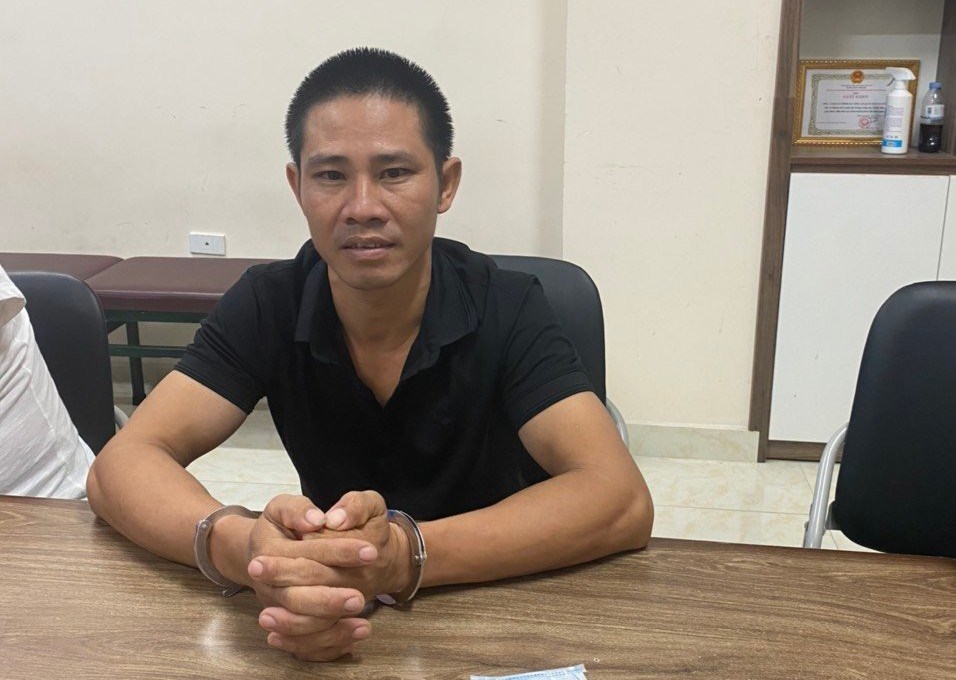 Nguyễn Đại Quang tại trụ sở công an.