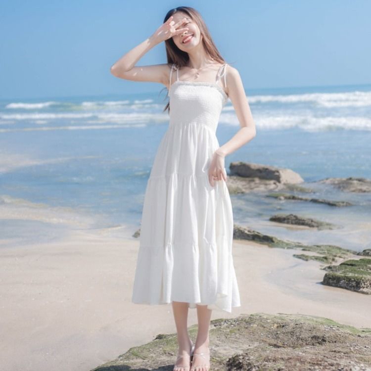 Thiếu nữ Trung Quốc xinh đẹp diện váy &#34;cánh chuồn&#34; đi biển - 8