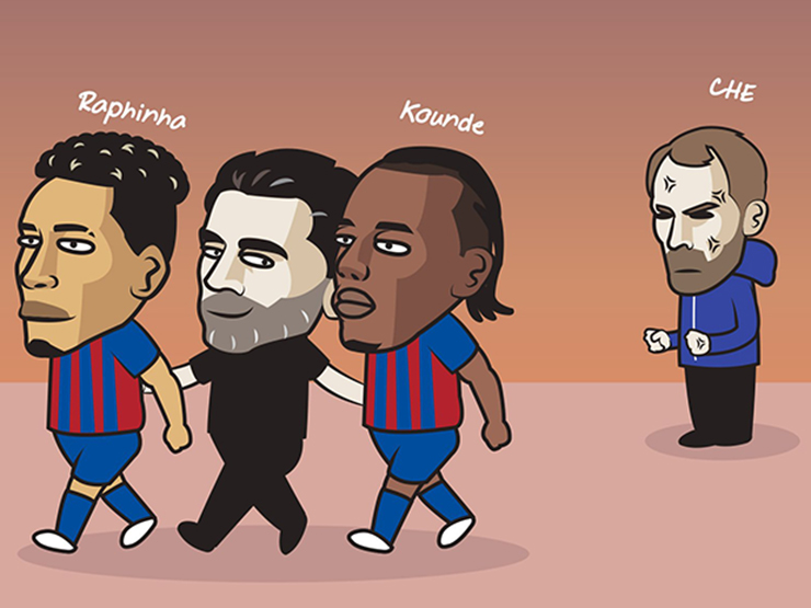 Tranh vui - Ảnh chế: Barca liên tiếp "cướp hàng" của Chelsea khiến HLV Tuchel hoang mang