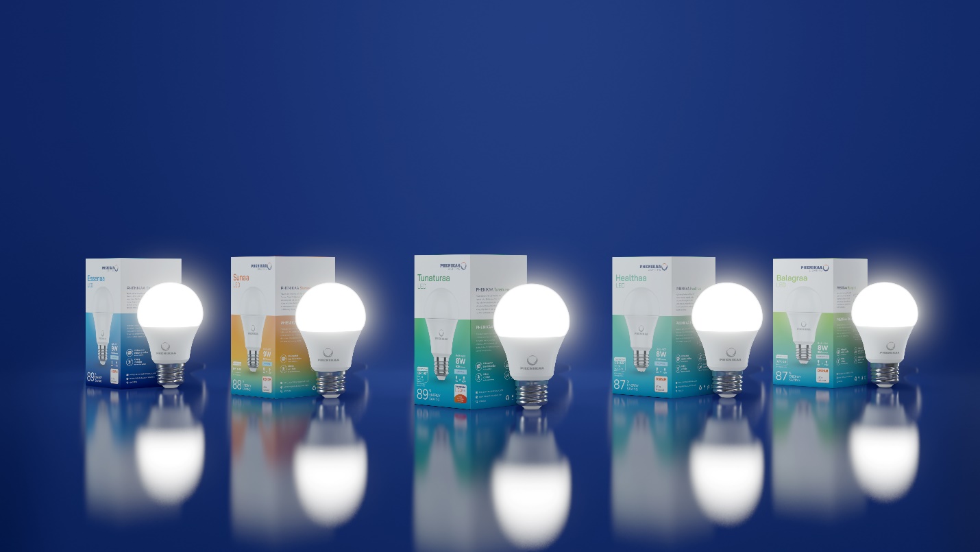 Các sản phẩm chiếu sáng LED của Phenikaa Lighting cung cấp nguồn sáng chất lượng với phổ ánh sáng tự nhiên như ánh sáng mặt trời, vùng phổ ánh sáng sinh học được tăng cường và tối ưu cho sự hấp thụ của mắt người.