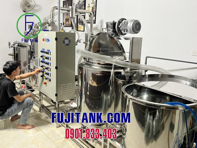 Máy tách nước mật ong mini dung tích 200L tại Fujitank