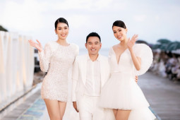 Thí sinh Miss World Việt Nam 2022 diễn thời trang dưới mưa