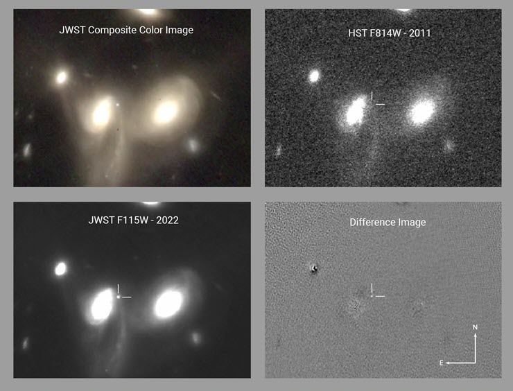 Hình ảnh được cho là của siêu tân tinh do James Webb và Hubble chụp được.