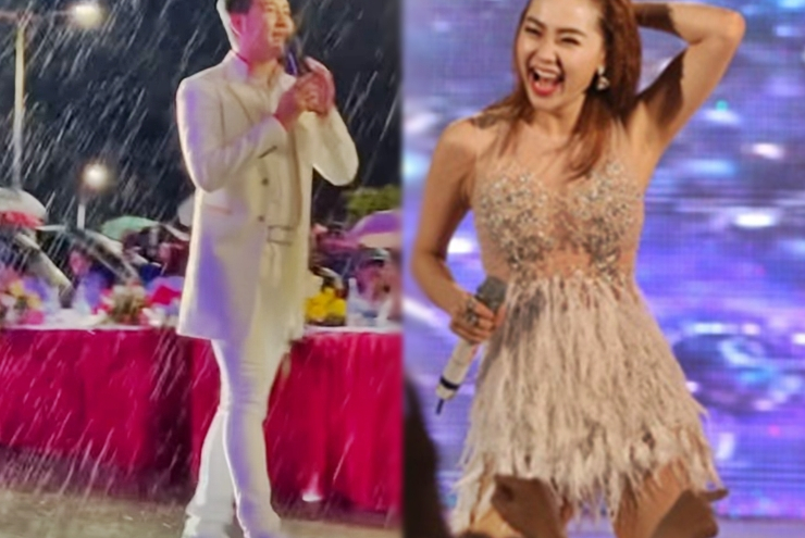 Đan Trường, "sao nam ở biệt thự 3000m2" dầm mưa phục vụ khán giả đã hot nhất?