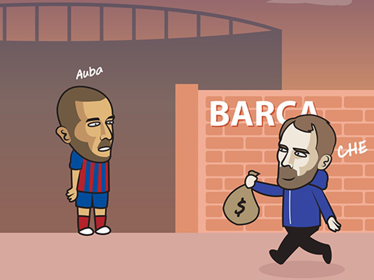 Tranh vui - Ảnh chế: Chelsea bắt đầu "rút ruột" Barcelona để trả thù