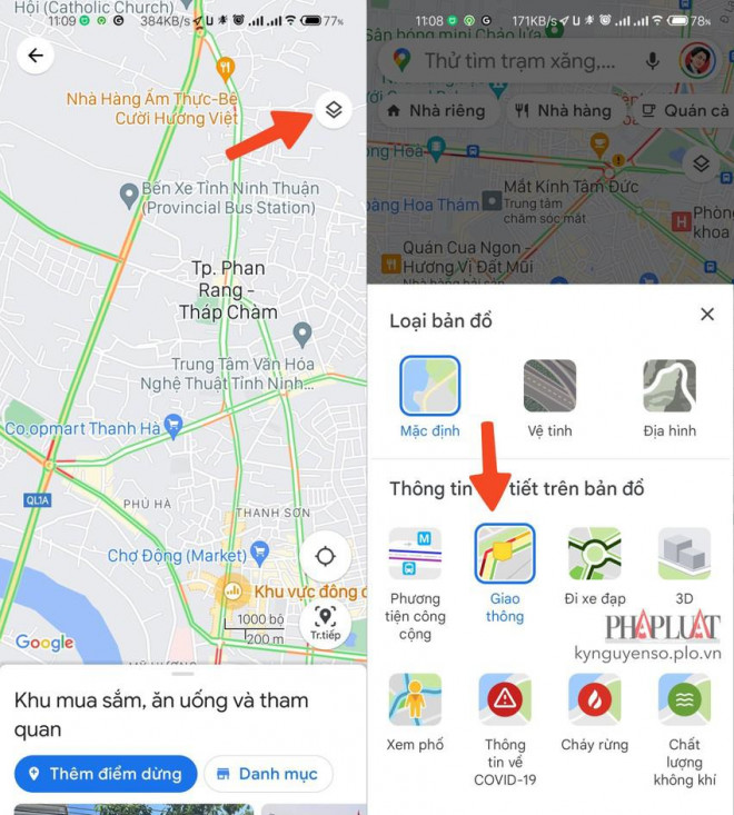 Google Maps đã hiển thị tình trạng giao thông trên toàn quốc - 3