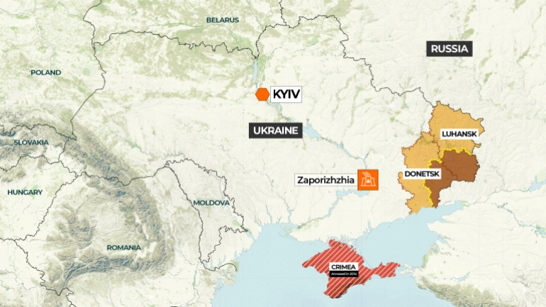 Tỉnh Zaporizhia trên bản đồ (ảnh: CNN)