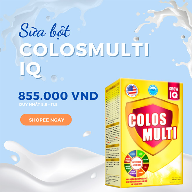 Colosmulti IQ giúp các bé nhà bạn phát triển trí tuệ từ bên trong lẫn chiều cao từ bên ngoài.