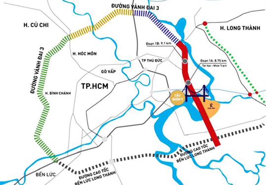 Nằm tại vị trí quy hoạch đường Vành đai 3 chạy qua tạo lợi thế vàng cho Vinhomes Grand Park