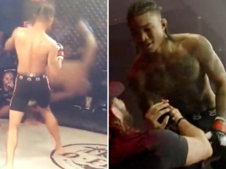 Thể thao - Cú knock-out MMA nặng "ngàn cân", khiến đối thủ ngã xoay tròn 360 độ