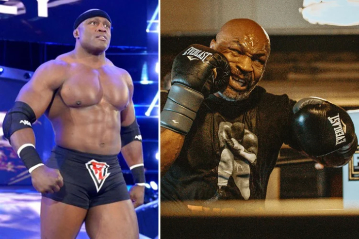 Lashley (bên trái) có thể đấu Boxing tay trần với Tyson (ảnh phải) vào cuối năm