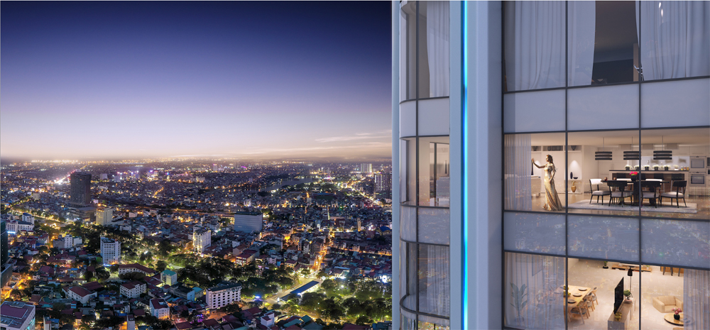 Không gian sống với tiện ích và tầm view đỉnh cao cũng mang lại sự riêng tư tuyệt đối