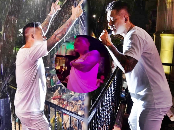 Ca nhạc - MTV - "Ngã ngửa" với hình ảnh của Tuấn Hưng sau khi "đội mưa" hát giữa trăm người