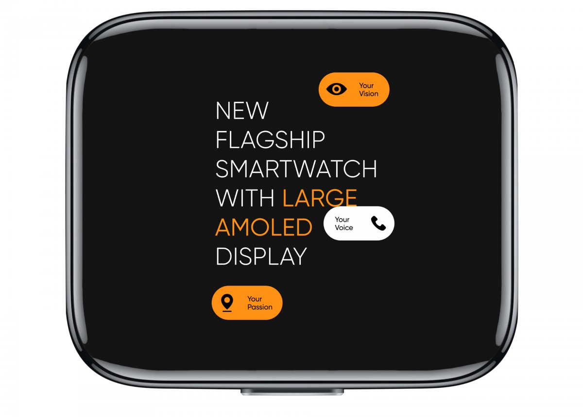 Realme Watch 3 Pro có mặt hình chữ nhật.