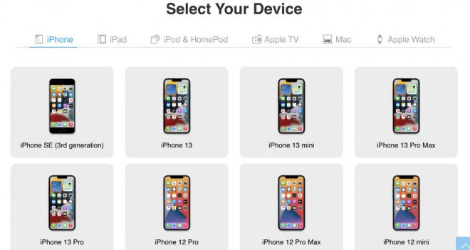 Trang Apple Firmwares vẫn còn tồn tại.