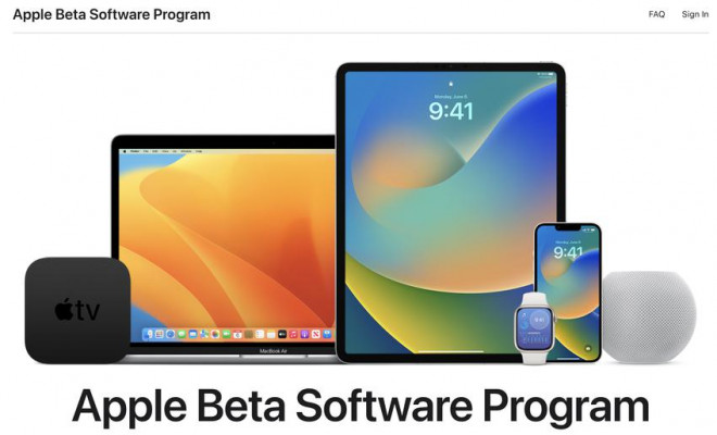Đăng kí chương trình Apple Beta Software Program.
