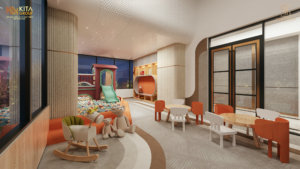 Khu vui chơi trẻ em tại Stella Residence sở hữu không gian rộng rãi, thoáng mát