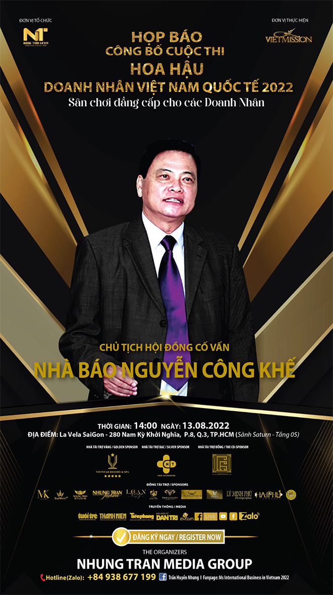 Nhà báo Nguyễn Công Khế cố vấn cuộc thi Hoa Hậu Doanh Nhân Việt Nam Quốc tế 2022 - 1