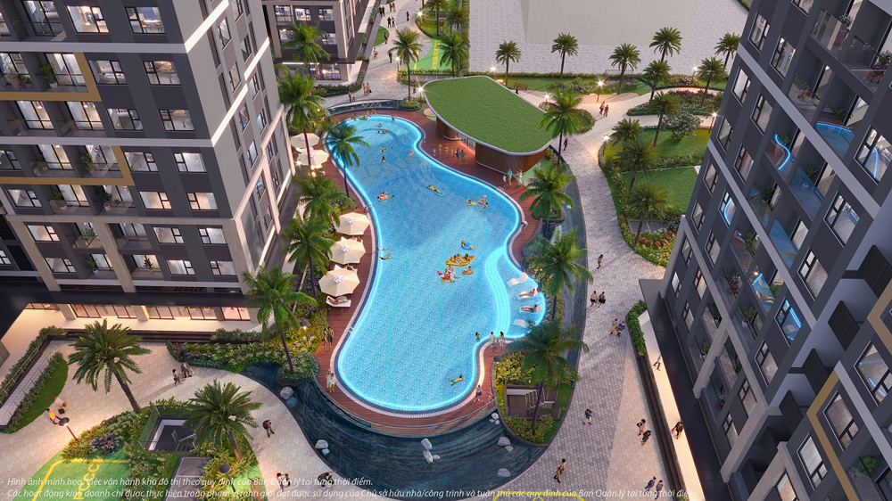 Hồ bơi nội khu tại The Beverly Solari