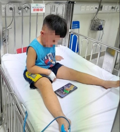 Bệnh nhi sức khoẻ đã ổn định sau khi được điều trị