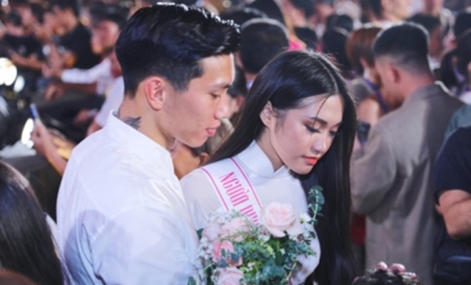 Tại thời điểm Hải My thi Hoa hậu Việt Nam 2020, cả hai vẫn chưa là người yêu của nhau