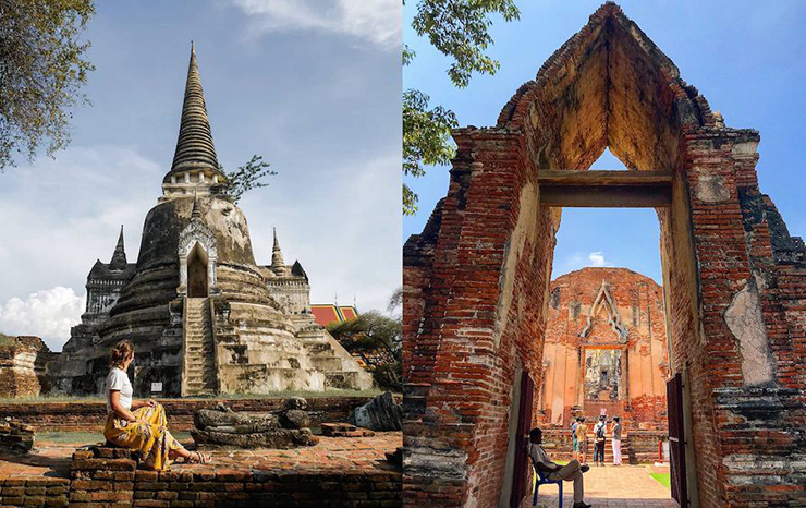 Và Wat Mahathat được biết đến với đầu của Đức Phật được bao quanh bởi rễ cây, trong khi Wat Chaiwatthanaram nổi tiếng với kiến ​​trúc cổ điển độc đáo và nổi bật.
