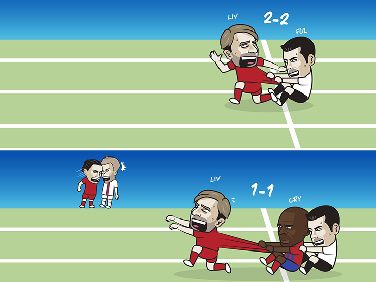 Tranh vui - Ảnh chế: "Bom tấn" nhận thẻ đỏ, Liverpool tiếp tục bị đối thủ cầm chân